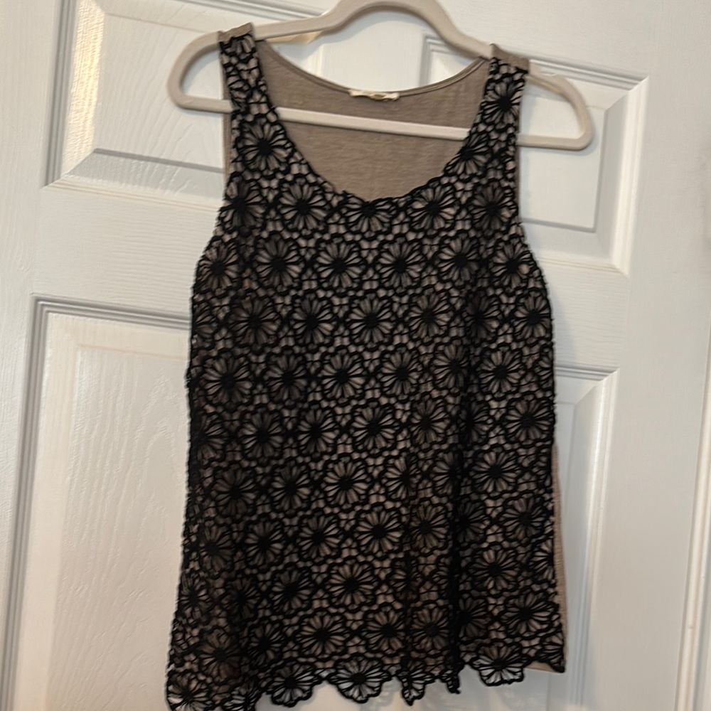 Mystree Black Floral Lace Blouse